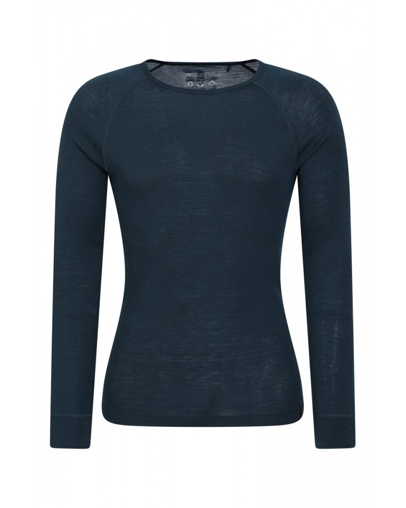 Merino Mens Thermal Top Petrol $21.59 Thermals