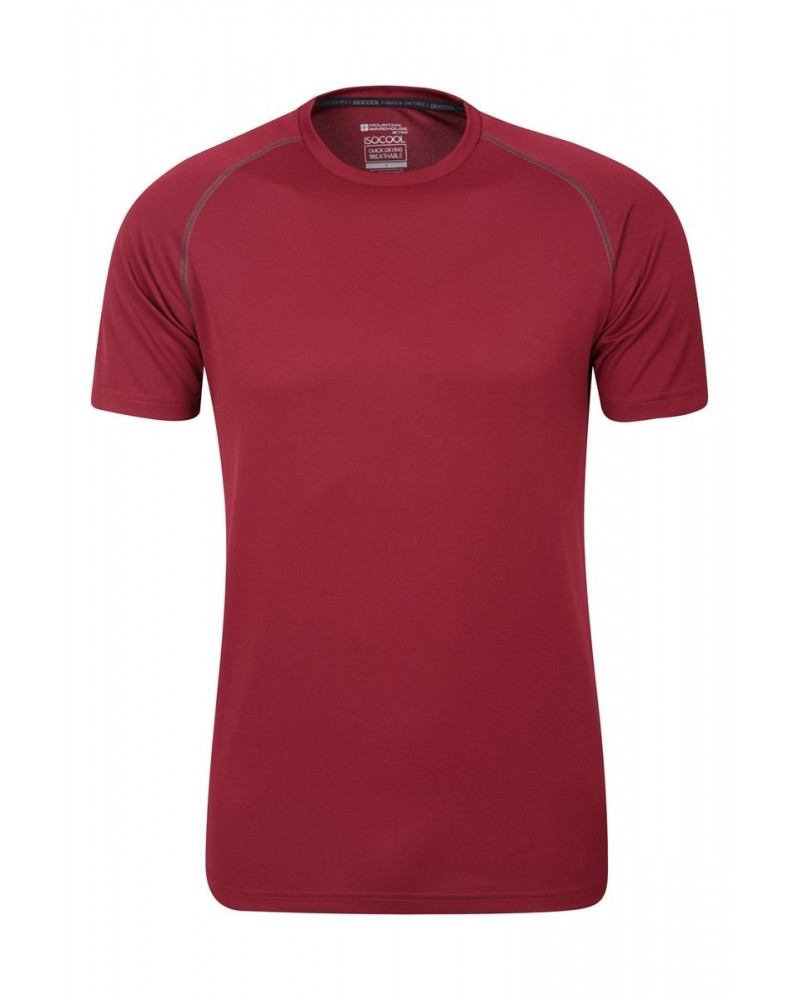 Endurance Isocool Mens Active T-Shirt Dark Red $13.99 Active