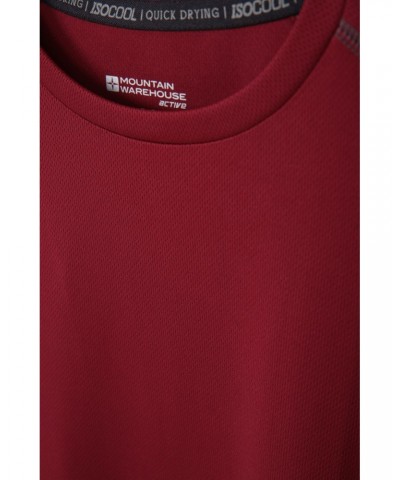 Endurance Isocool Mens Active T-Shirt Dark Red $13.99 Active