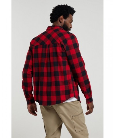 Trace Mens Flannel Long Sleeve Shirt Carbon $13.53 Tops