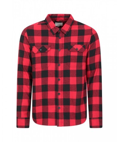 Trace Mens Flannel Long Sleeve Shirt Carbon $13.53 Tops