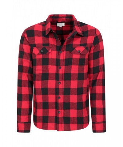 Trace Mens Flannel Long Sleeve Shirt Carbon $13.53 Tops