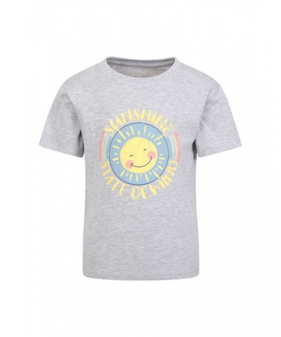 Sunshine State Of Mind Kids Organic T-Shirt Grey $9.35 Tops