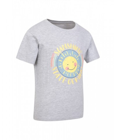 Sunshine State Of Mind Kids Organic T-Shirt Grey $9.35 Tops