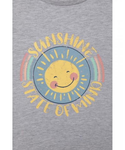 Sunshine State Of Mind Kids Organic T-Shirt Grey $9.35 Tops