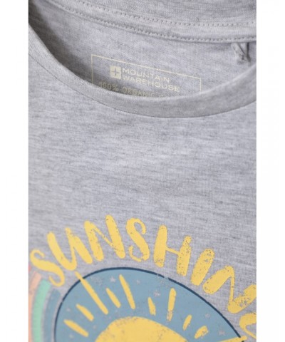 Sunshine State Of Mind Kids Organic T-Shirt Grey $9.35 Tops