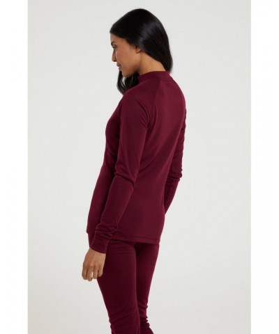 Talus Womens Zipped Turtle Neck Top Berry $14.24 Thermals