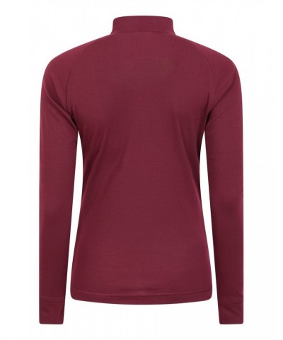 Talus Womens Zipped Turtle Neck Top Berry $14.24 Thermals