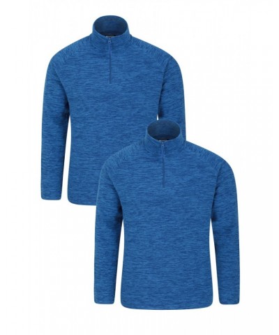 Snowdon Melange Mens Half-Zip Fleece Multipack Cobalt $25.30 Fleece