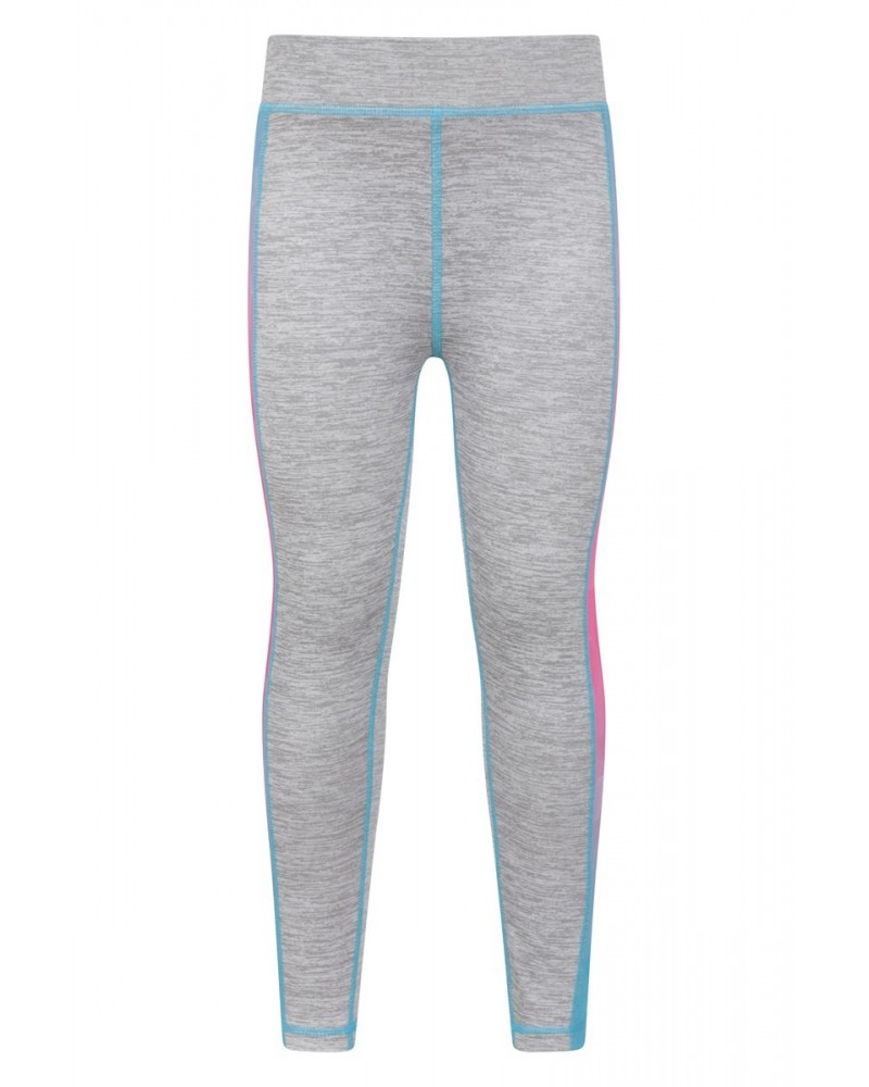 Cosmo Side Stripe Kids Leggings Grey $12.41 Active