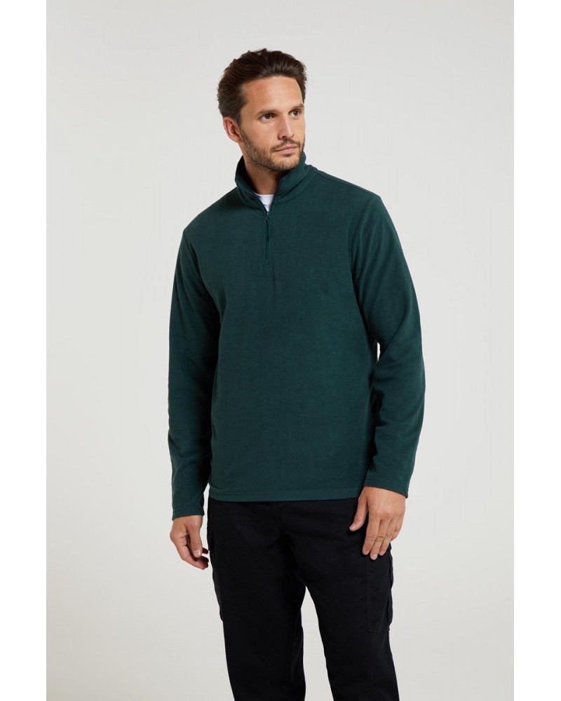 Camber II Mens Half-Zip Fleece Dark Green $14.30 Fleece