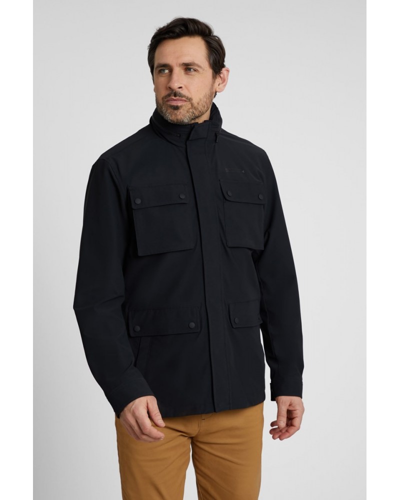 Highland Mens Casual Cargo Jacket Black $27.84 Jackets