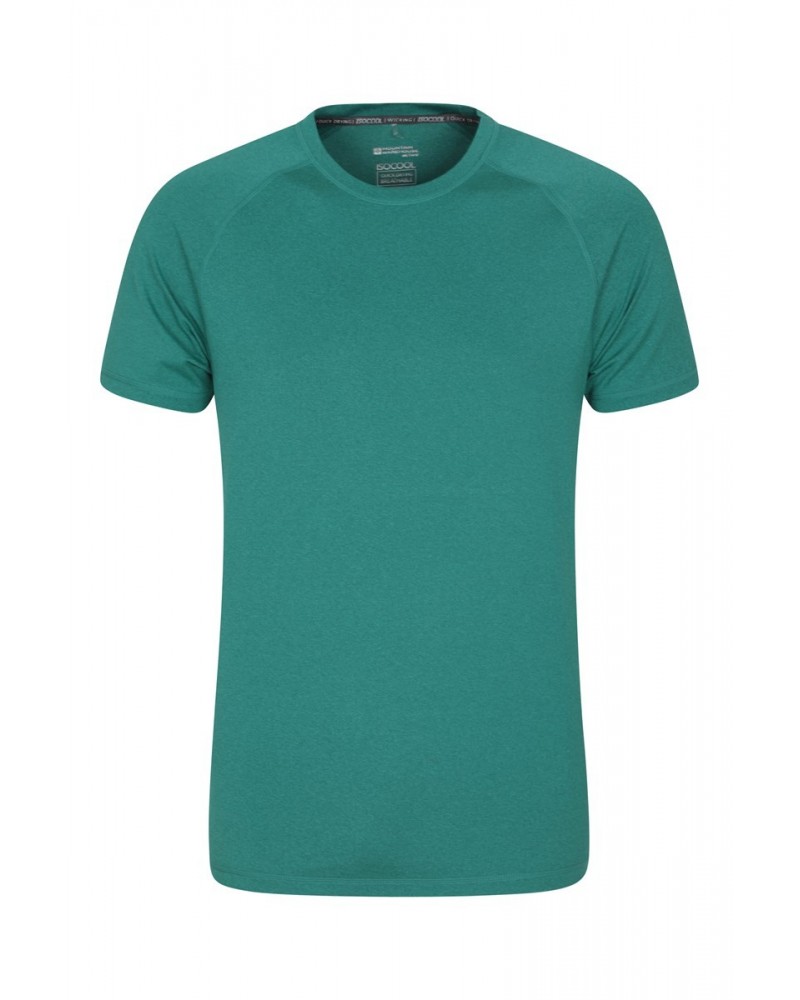 Agra Mens Melange T-Shirt Dark Green $14.84 Active