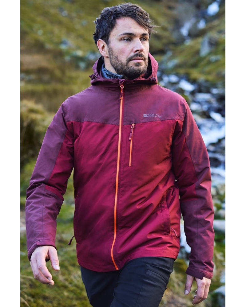 Brisk Extreme Mens Waterproof Jacket Dark Red $32.40 Jackets