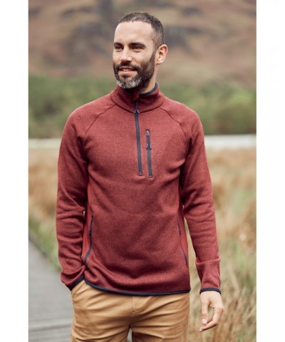 Treston Mens Half-Zip Fleece Dark Red $18.00 Fleece