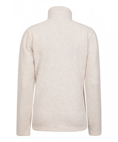 Idris Womens Half-Zip Fleece Beige $21.50 Fleece