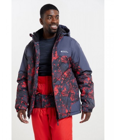 Shadow Mens Printed Ski Jacket Red $22.00 Jackets