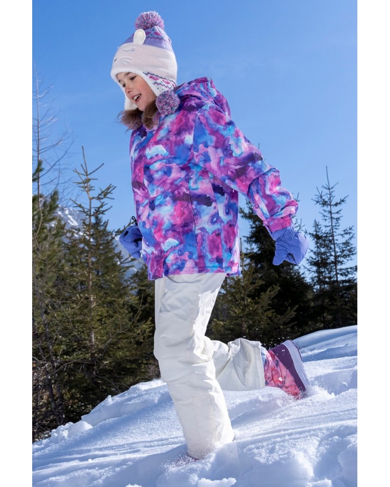 Kids Printed Ski Jacket & Pant Set Light Pink $29.90 Jackets