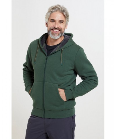 Dalton Mens Sherpa Lined Hoodie Khaki $24.00 Tops