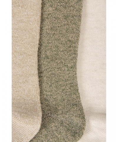 Outdoor Womens Mid-Calf Hiking Socks 3-Pack Beige $11.59 Accessories