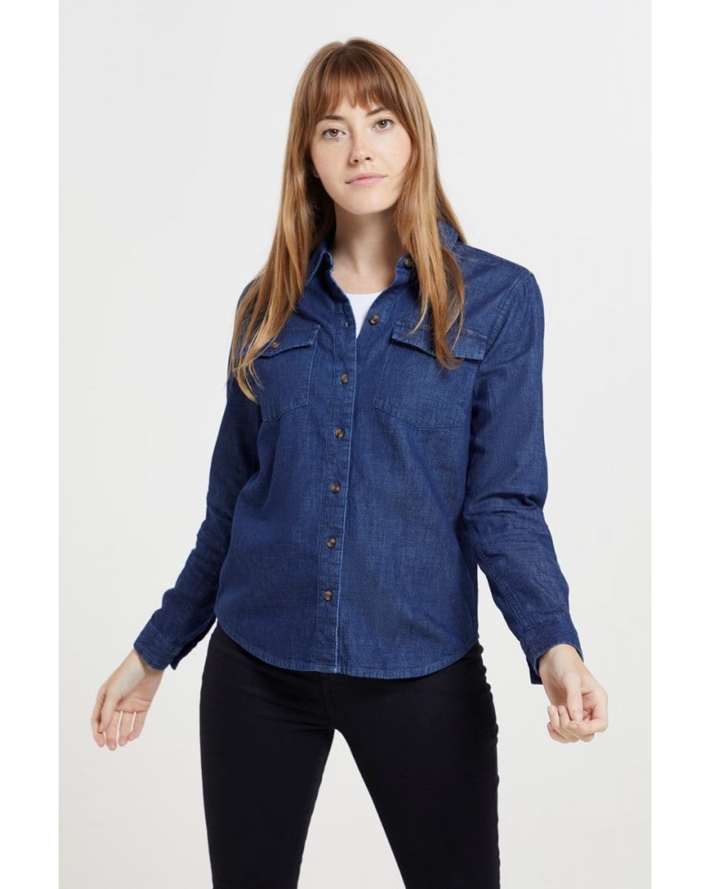 Darla Womens Denim Shirt Indigo $17.10 Tops