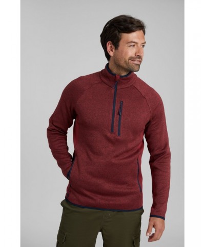 Treston Mens Half-Zip Fleece Dark Red $18.00 Fleece