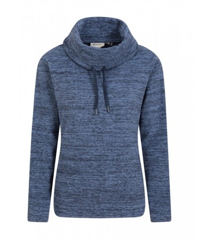 Snowdon Melange II Womens Cowl Neck Fleece Dark Blue $15.59 Fleece