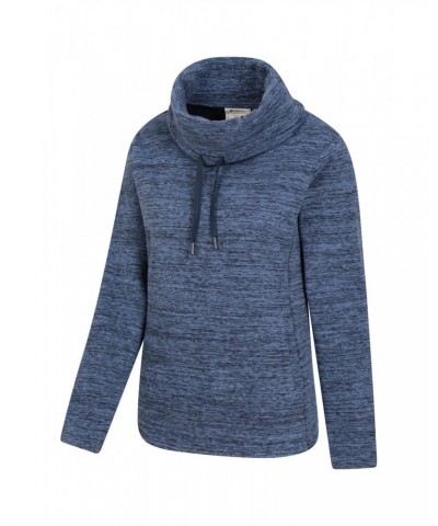 Snowdon Melange II Womens Cowl Neck Fleece Dark Blue $15.59 Fleece