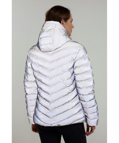 Seasons Womens Reflective Insulated Jacket Silver $39.19 Jackets