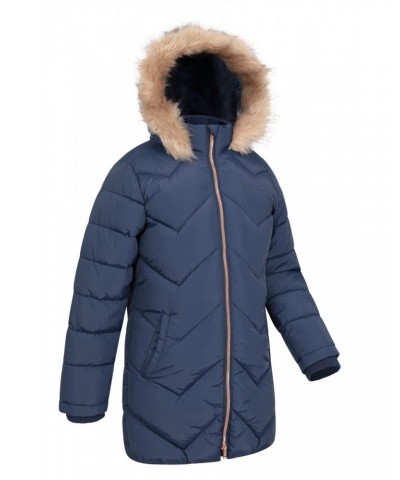 Galaxy Kids Water-resistant Long Insulated Jacket Navy $35.69 Jackets