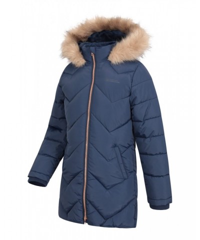 Galaxy Kids Water-resistant Long Insulated Jacket Navy $35.69 Jackets