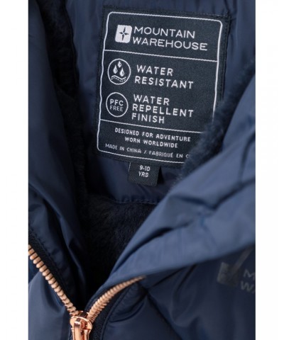 Galaxy Kids Water-resistant Long Insulated Jacket Navy $35.69 Jackets