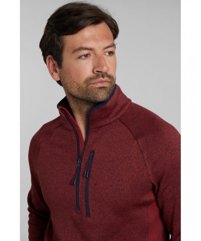 Treston Mens Half-Zip Fleece Dark Red $18.00 Fleece