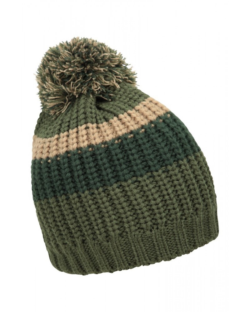 Thinsulate Striped Beanie Khaki $12.71 Accessories