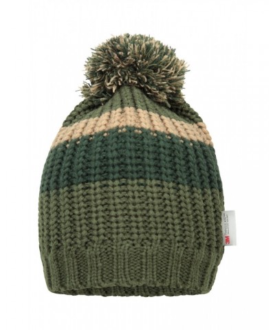 Thinsulate Striped Beanie Khaki $12.71 Accessories