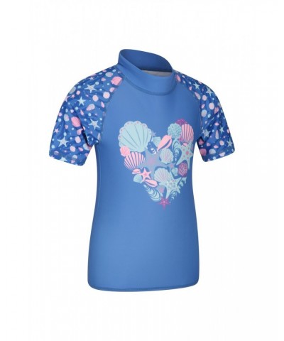 Printed Kids Rash Guard and Shorts Pink $14.24 Tops