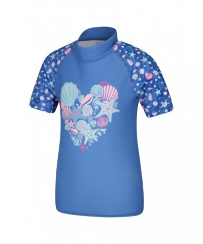 Printed Kids Rash Guard and Shorts Pink $14.24 Tops