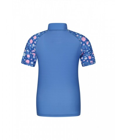 Printed Kids Rash Guard and Shorts Pink $14.24 Tops