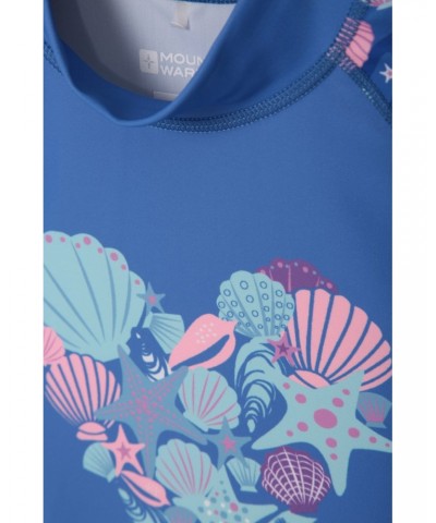 Printed Kids Rash Guard and Shorts Pink $14.24 Tops