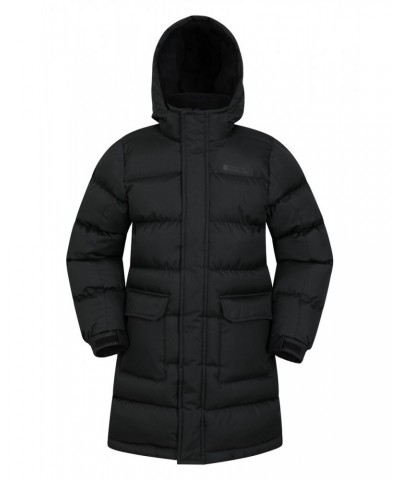 Snow Kids Water Resistant Longline Insulated Jacket Black $25.30 Jackets