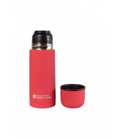 Double Walled Rubber Finish Flask - 12oz Red $10.19 Walking Equipment