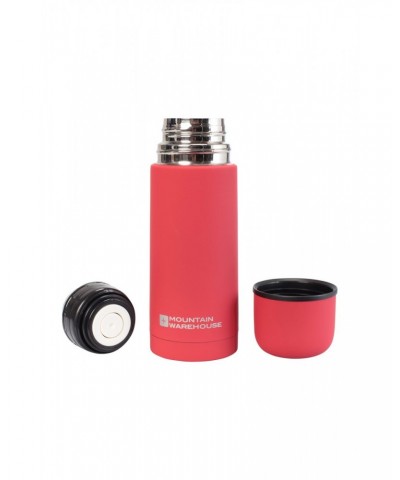 Double Walled Rubber Finish Flask - 12oz Red $10.19 Walking Equipment