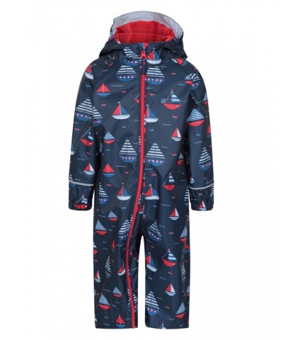 Puddle Kids Printed Waterproof Rain Suit Navy $15.75 Babywear