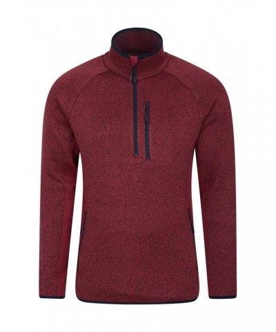 Treston Mens Half-Zip Fleece Dark Red $18.00 Fleece