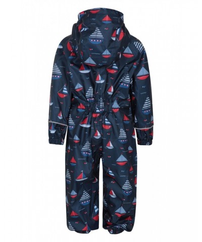 Puddle Kids Printed Waterproof Rain Suit Navy $15.75 Babywear