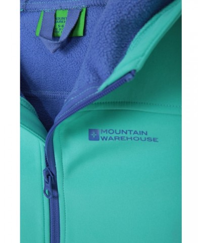 Exodus Kids Water Resistant Softshell Light Teal $13.86 Softshell Jackets