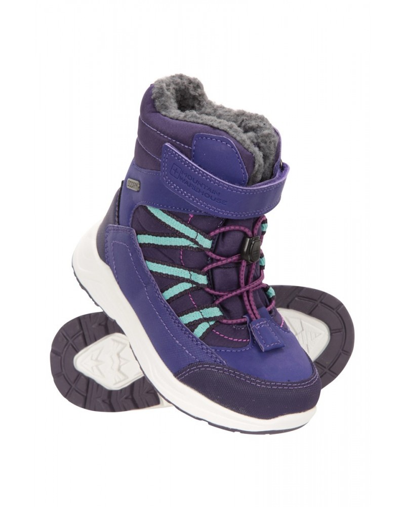 Denver Kids Adaptive Waterproof Snow Boots Purple $22.79 Footwear