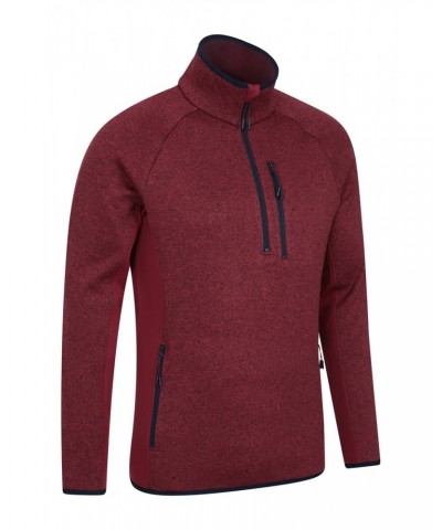 Treston Mens Half-Zip Fleece Dark Red $18.00 Fleece