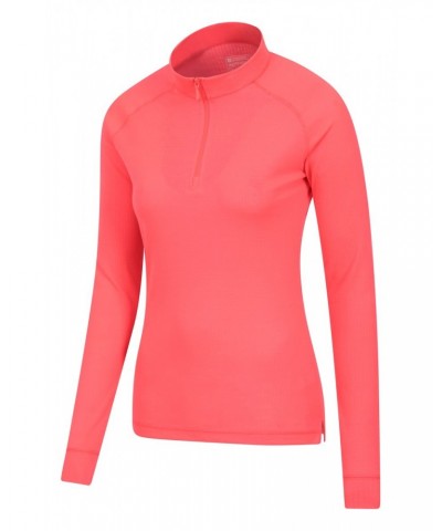 Talus Womens Zipped Turtle Neck Top Bright Pink $12.50 Thermals