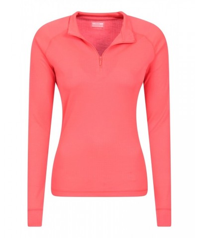 Talus Womens Zipped Turtle Neck Top Bright Pink $12.50 Thermals